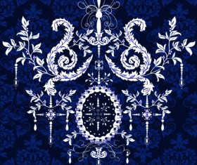 Ornate Vintage Floral vector Backgrounds art 02