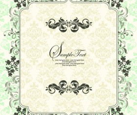 Ornate Vintage Floral vector Backgrounds art 03