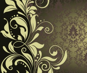 Ornate Vintage Floral vector Backgrounds art 05