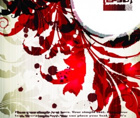 Pretty and colorful floral elements backgorund vector 01