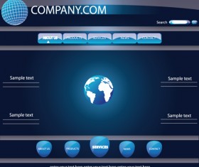 Web elements of Button and menu vector 03