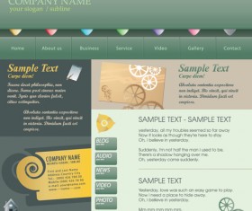 Web elements of Button and menu vector 04