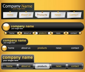 Web elements of Button and menu vector 05