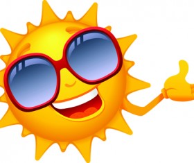 Elements of Summer Sun vector art 01