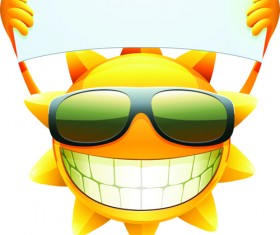Elements of Summer Sun vector art 04