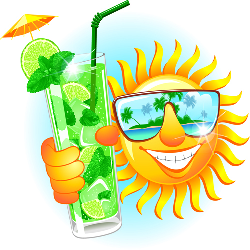 Download Elements of Summer Sun vector art 08 free download