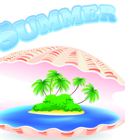 Summer Tourism illustration vector 02