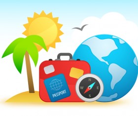 Travel design elements vector art 01
