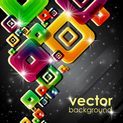 Set of abstract colorful background vector 01