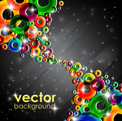 Set of abstract colorful background vector 03