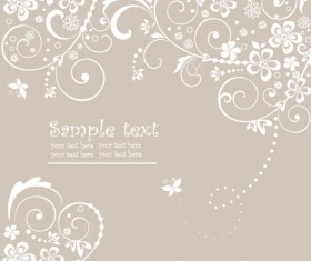 Hand drawn Retro flower Decoration background vector 05
