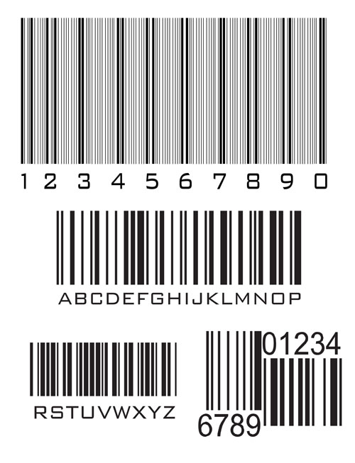 Various types of barcodes vector set 02