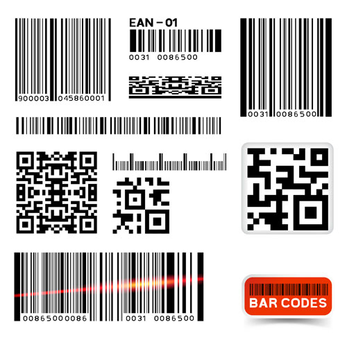 Various types of barcodes vector set 05