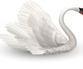 Vivid swans elements vector 03