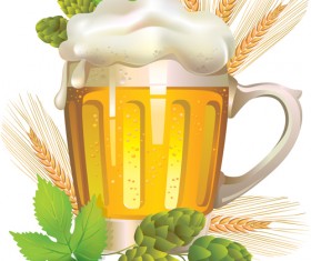 Different Beer elements covers for label and background 02