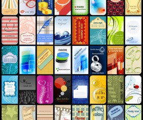 Various Business Cards template and background vector 01