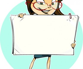 Set of Business woman Image vector 04