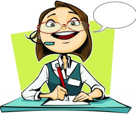 Set of Business woman Image vector 06