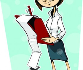 Set of Business woman Image vector 07