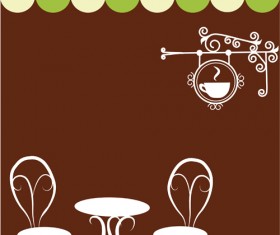 Vector of Vintage cafe menu background art 02