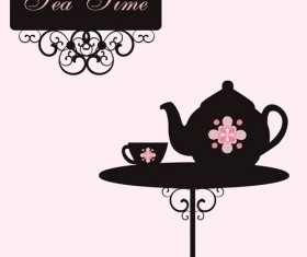 Vector of Vintage cafe menu background art 04