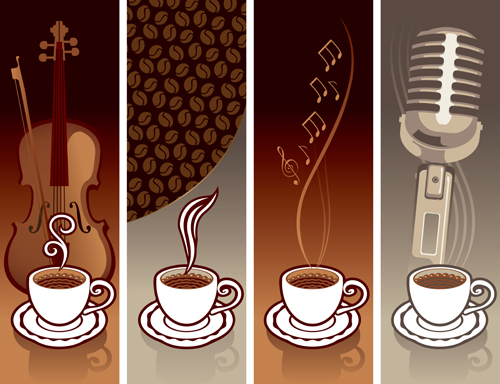 coffee cards design elements vector 02