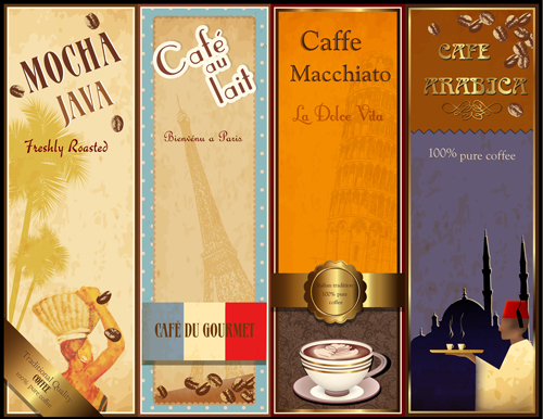 coffee cards design elements vector 03