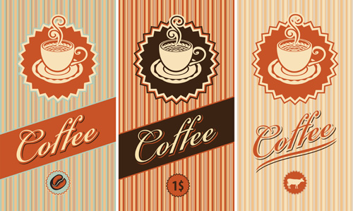 coffee cards design elements vector 04