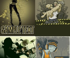 Elements of music art vector