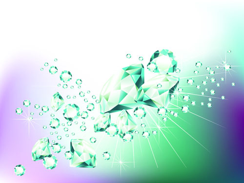 Elements of Background with diamond vector 01