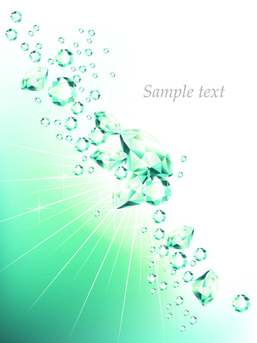 Elements of Background with diamond vector 02