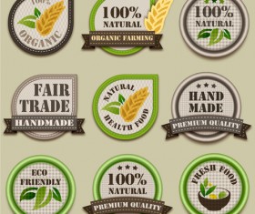 eco and food label vector art