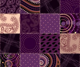 Set of Different Fabric patterns vector 01