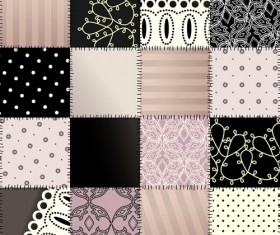 Set of Different Fabric patterns vector 02
