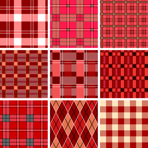 Set of Different Fabric patterns vector 03