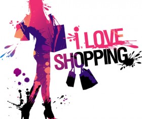 Set of Fashion Beautiful Girls vector 04