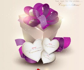 Set of Cute Gift cards vector 01