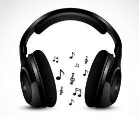 Set of Headphone elements vector 02