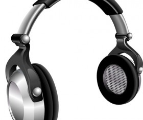 Set of Headphone elements vector 03