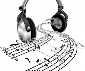 Set of Headphone elements vector 05