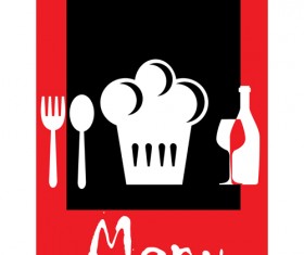 Elements of commonly Restaurant Menu cover vector 01