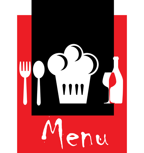 Elements of commonly Restaurant Menu cover vector 01