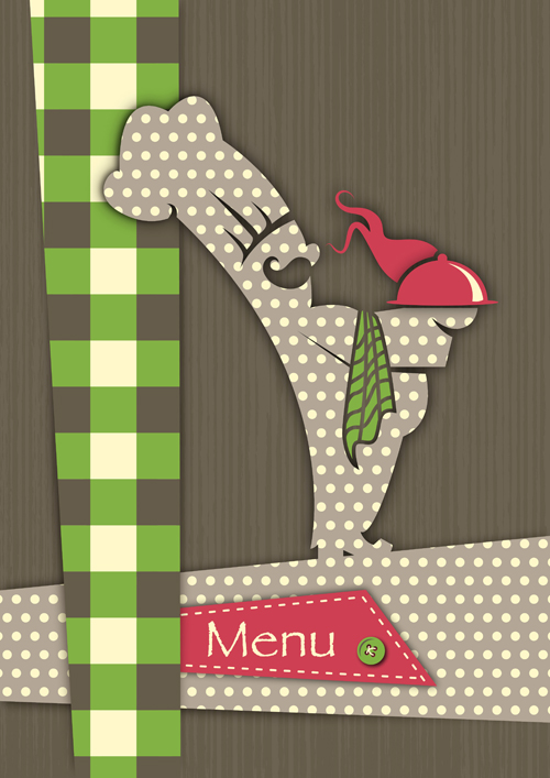 Elements of commonly Restaurant Menu cover vector 02