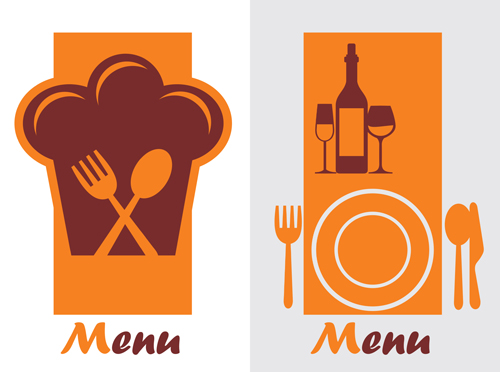 Elements of commonly Restaurant Menu cover vector 04