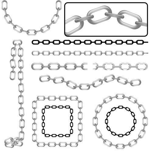 Different Metal chain art background vector 01