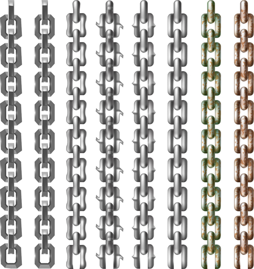 Different Metal chain art background vector 03