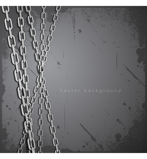 Different Metal chain art background vector 05