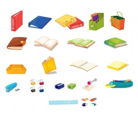 office Tool and school elements icon vector 03