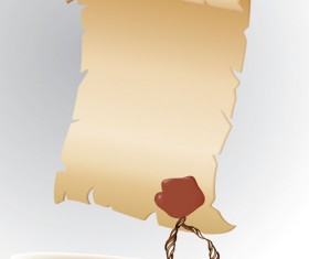 Set of old parchment Scrolls vector 01