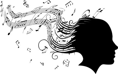 music Note and People vector 05